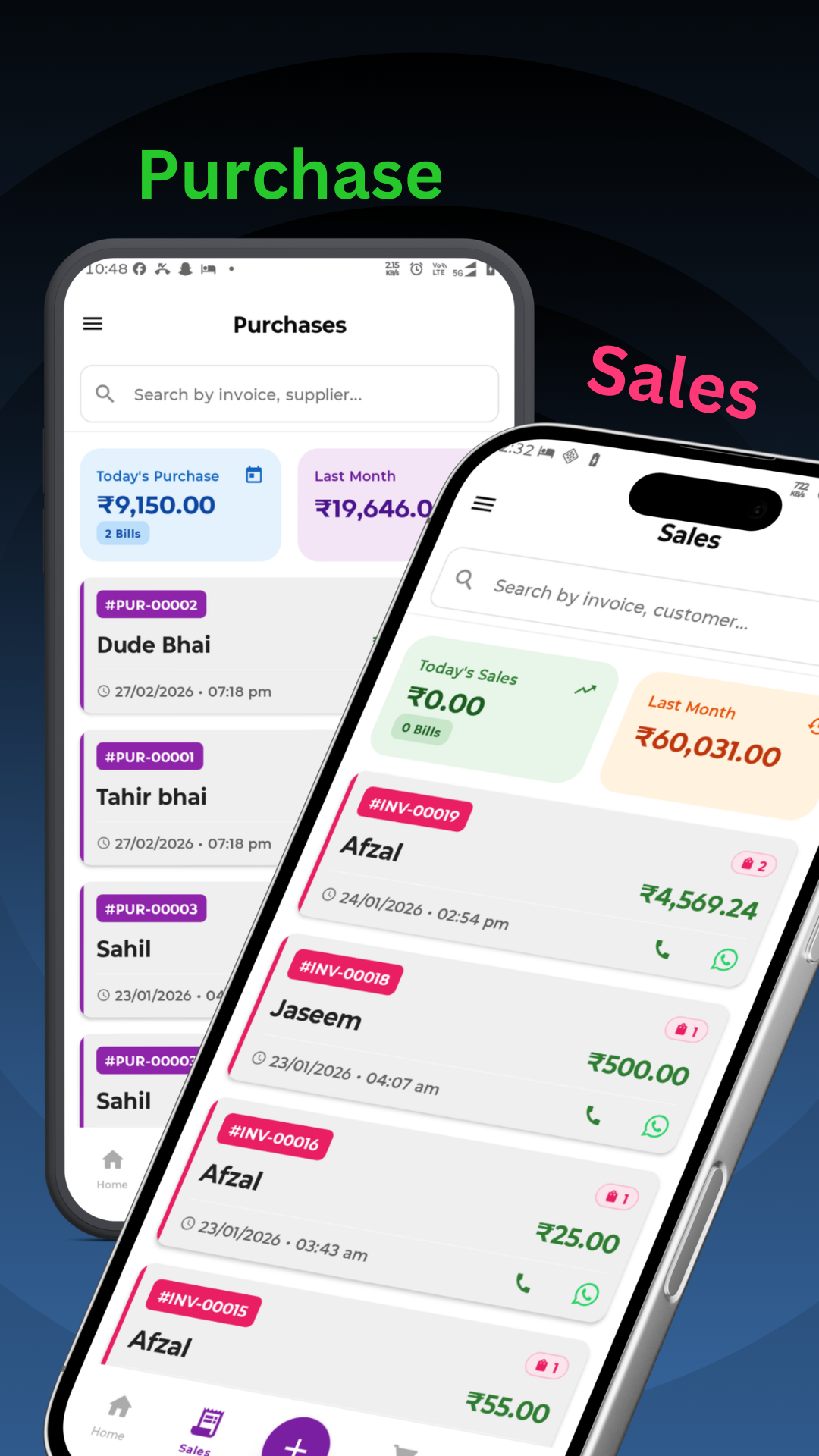 Sales & Purchase Bills